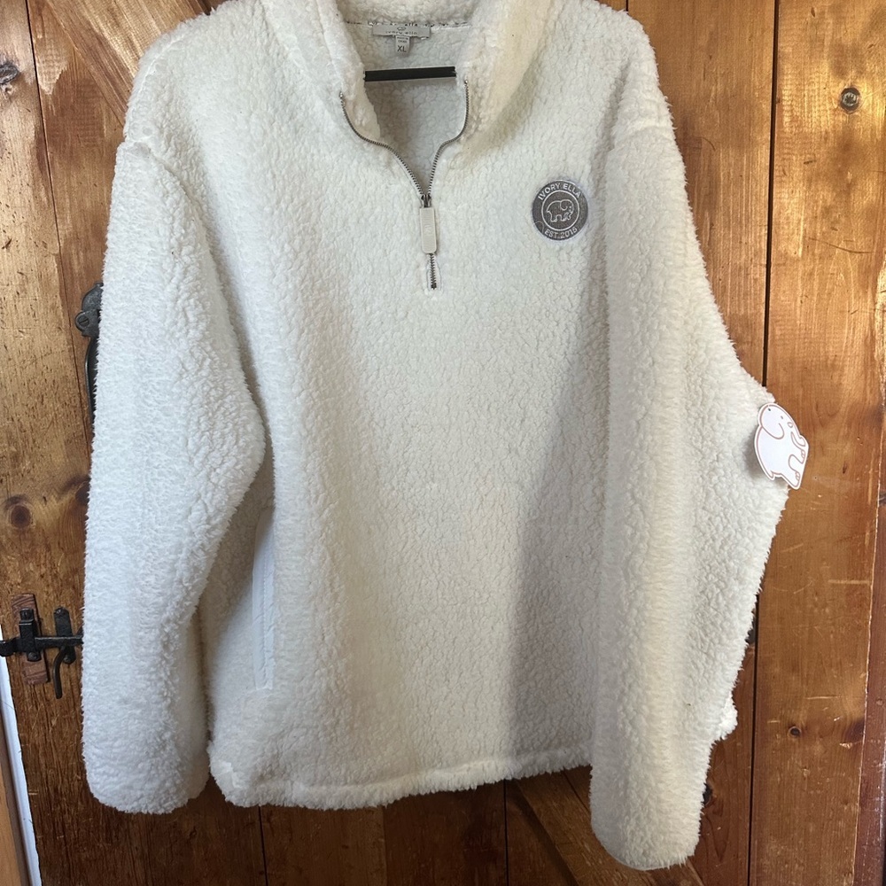 NWOT Ivory Ella Women's Plush White Teddy Jacket - Picture 2 of 5